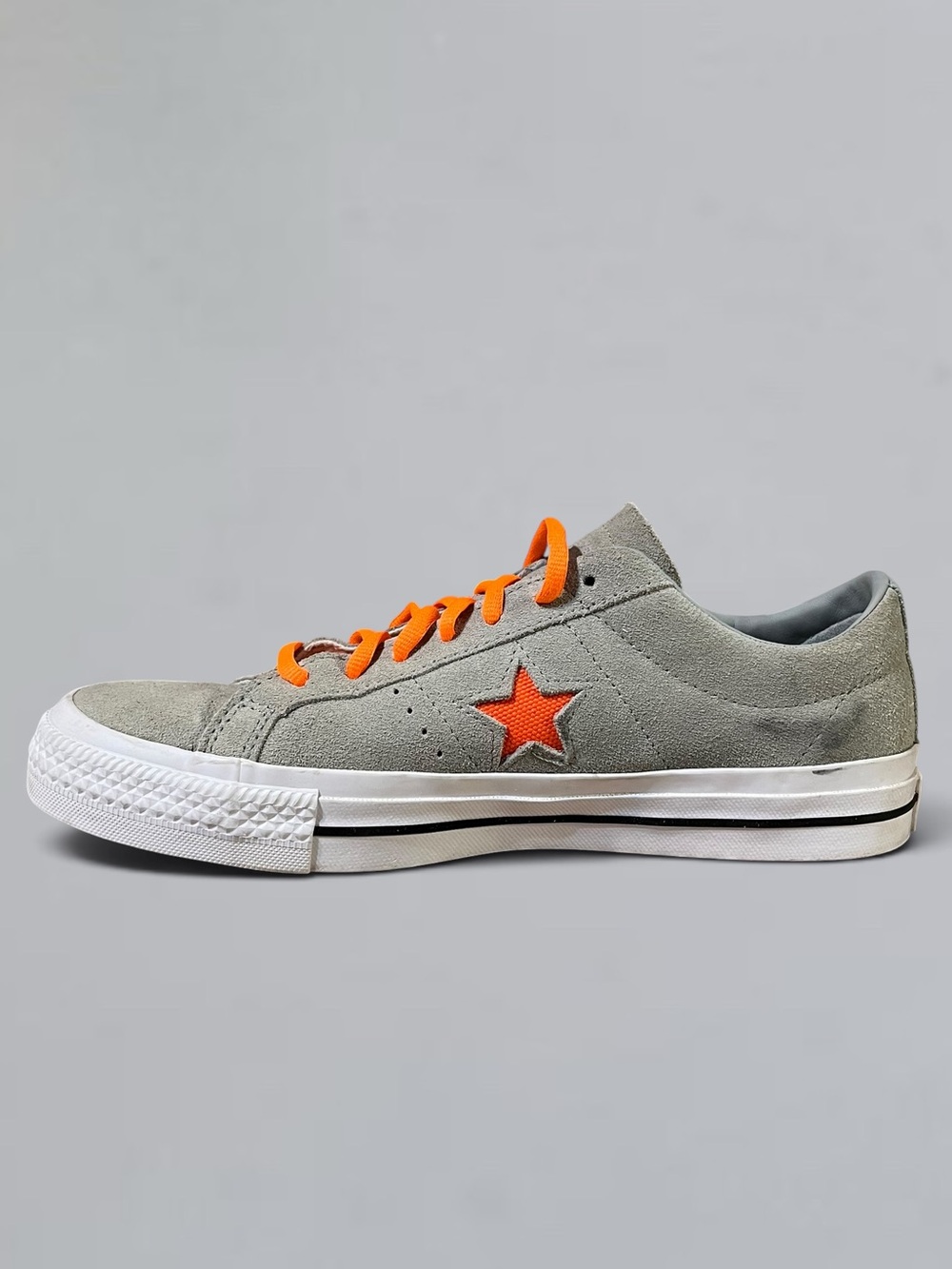 Converse CONS One Star Pro Gray Orange Suede Sneakers M10 W11.5